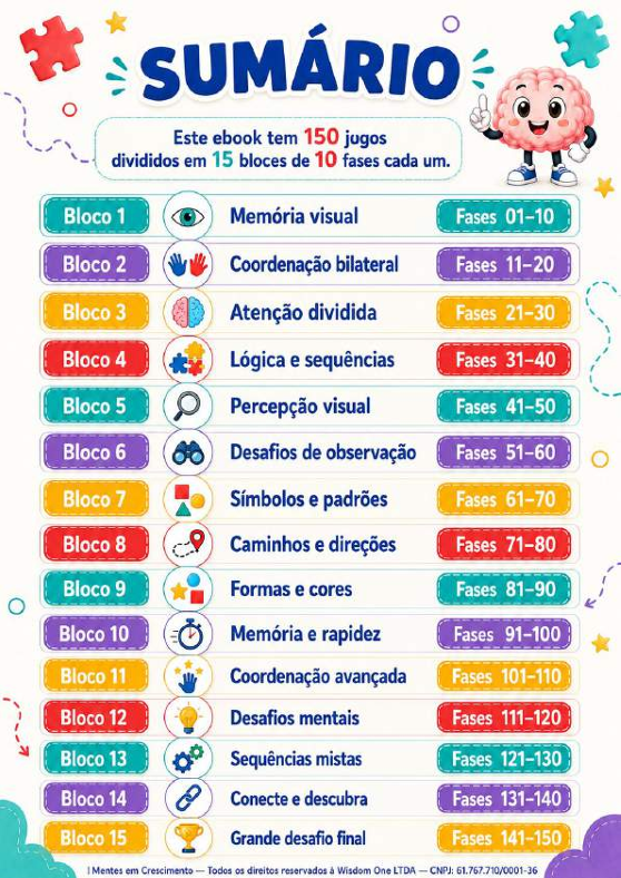 Mentes em Crescimento — 150 Jogos para Atenção, Memória e Raciocínio - Imagem 3